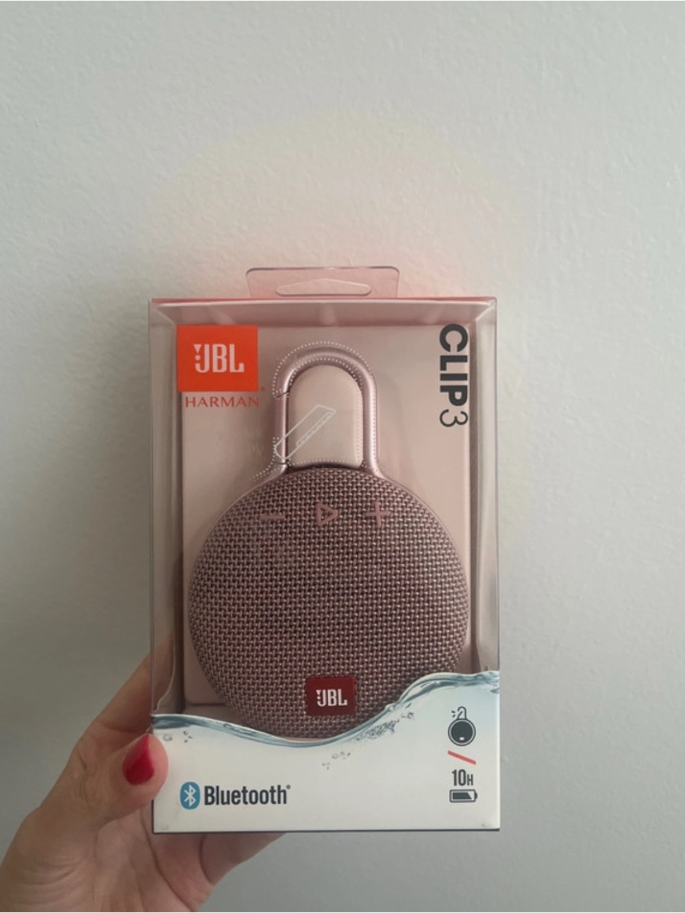 JBL Clip 3 Portable Bluetooth Speaker — Rose Pink